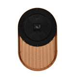 Oval Fluted Wall Clock- Light Brown