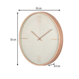 Half Fluted Wall Clock- Green