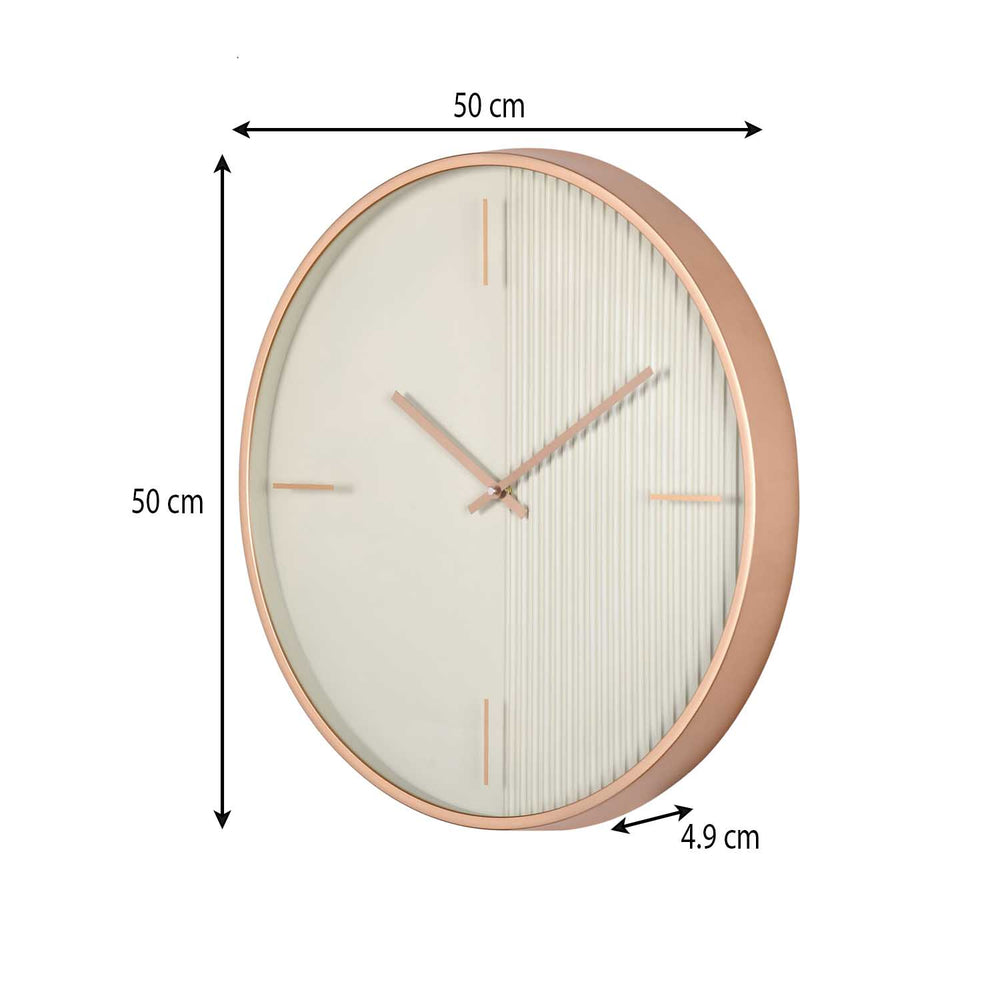 Half Fluted Wall Clock- Green