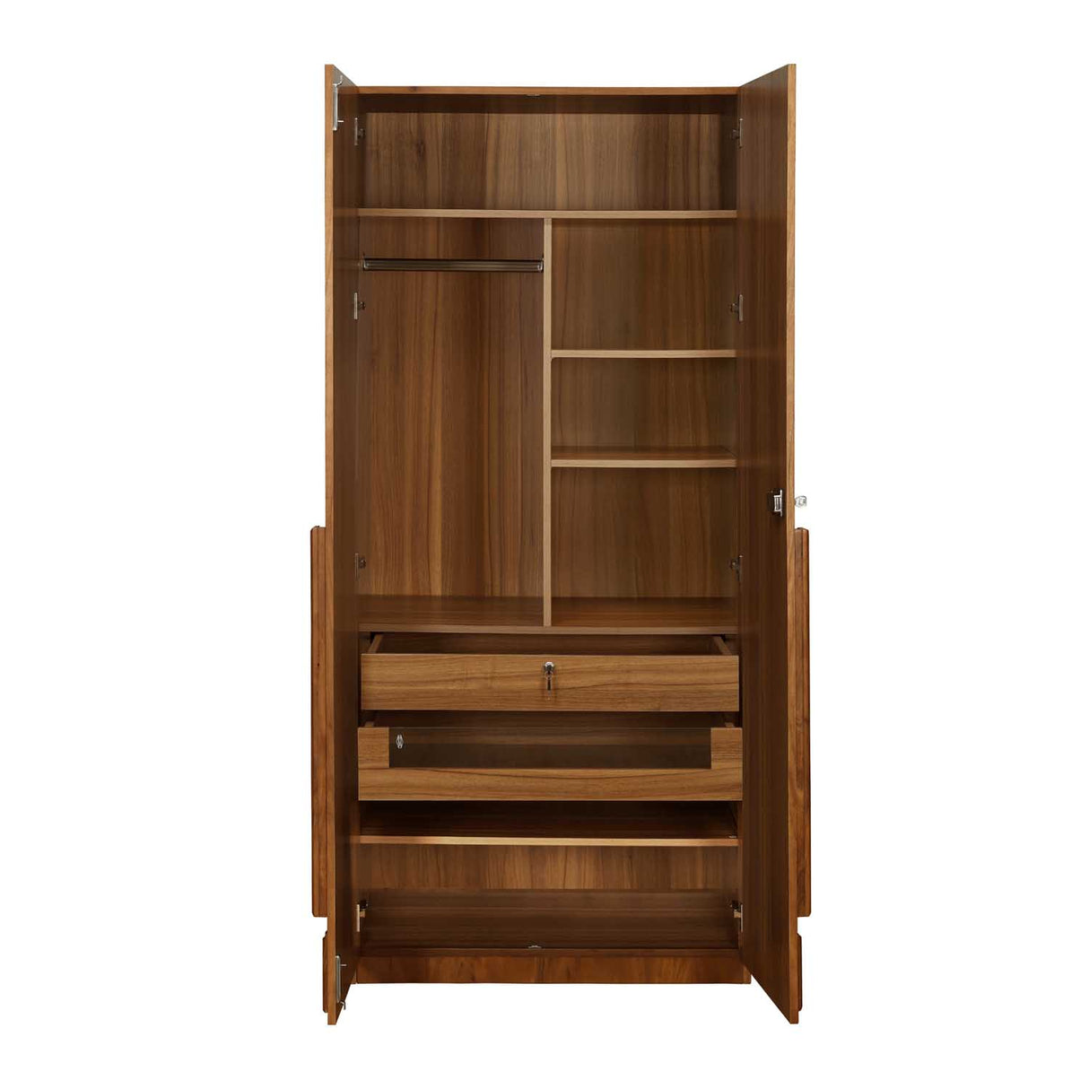 Linea 2 Door Wardrobe- Honey Walnut