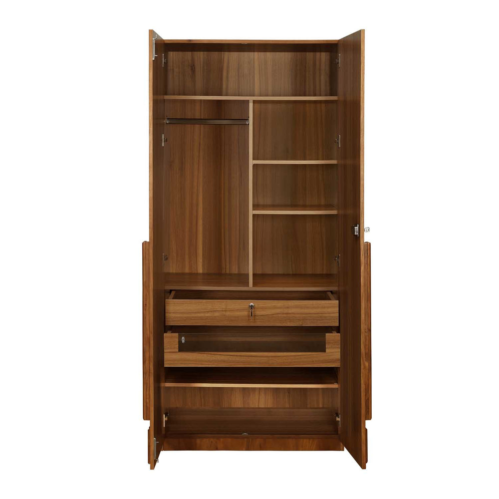 Linea 2 Door Wardrobe- Honey Walnut