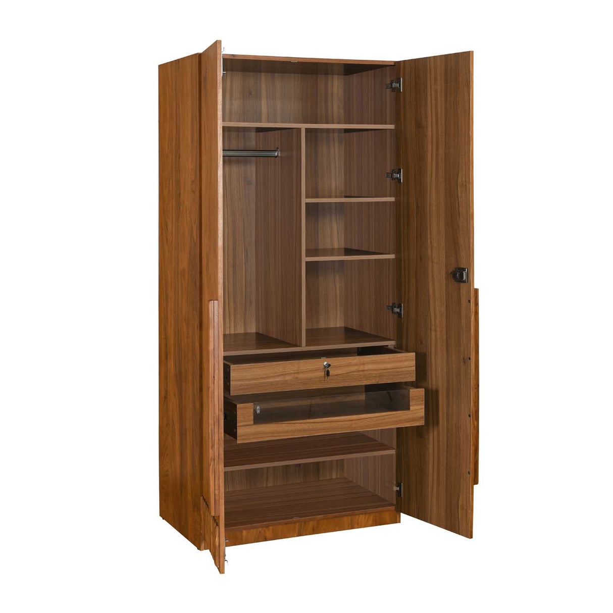 Linea 2 Door Wardrobe- Honey Walnut