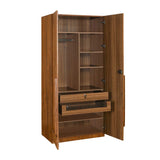 Linea 2 Door Wardrobe- Honey Walnut