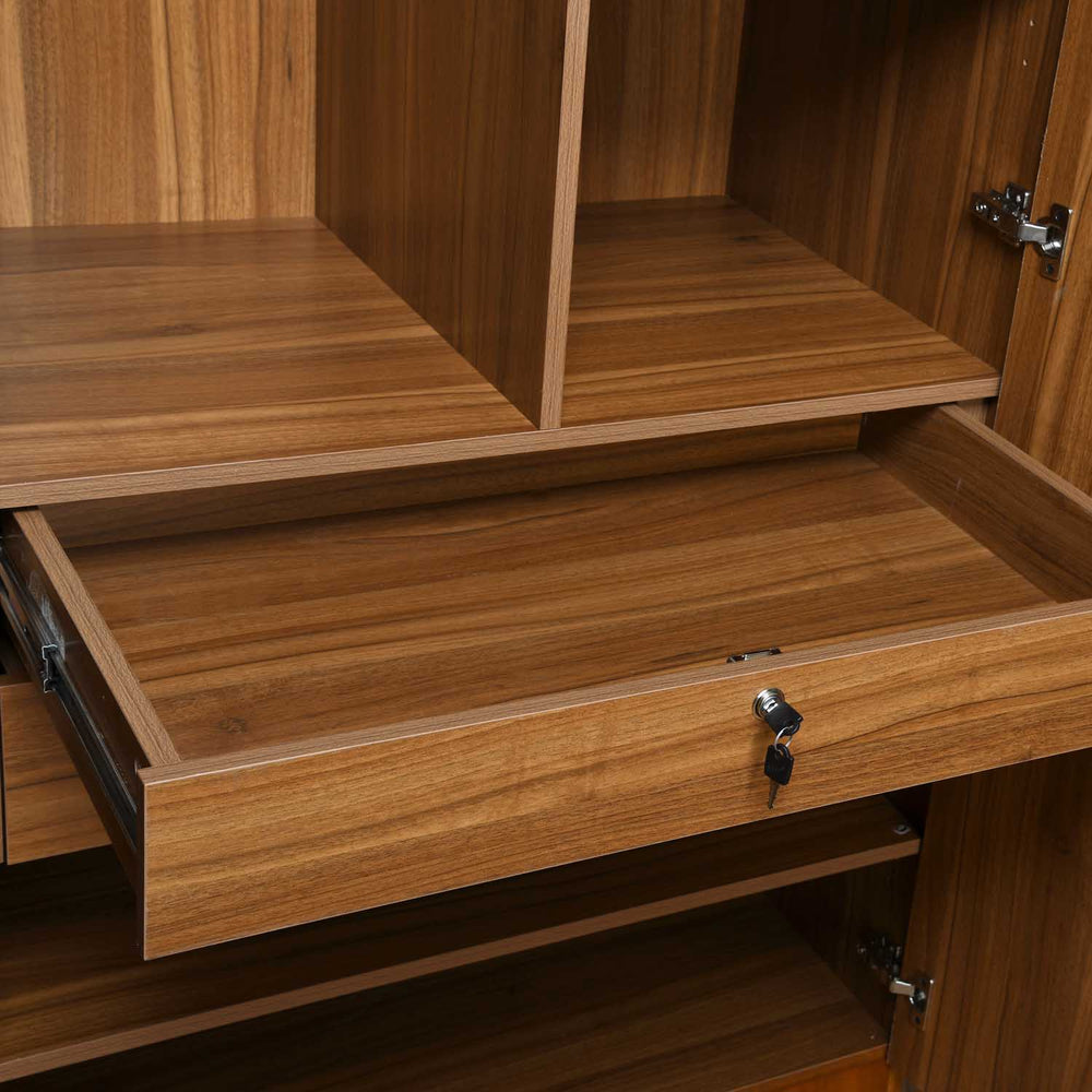 Linea 2 Door Wardrobe- Honey Walnut