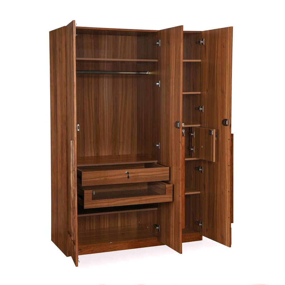 Linea 3 Door Wardrobe- Honey Walnut