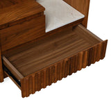 Linea Dresser with Mirror- Honey Walnut