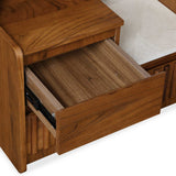 Linea Dresser with Mirror- Honey Walnut