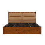 Linea King Bed with Hydraulic Storage- Honey Walnut