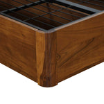 Linea King Bed with Hydraulic Storage- Honey Walnut