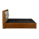 Linea King Bed with Hydraulic Storage- Honey Walnut