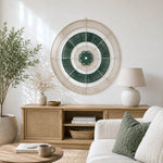 Radial Pattern Wall Decor- Green & Beige