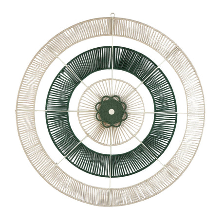 Radial Pattern Wall Decor- Green & Beige