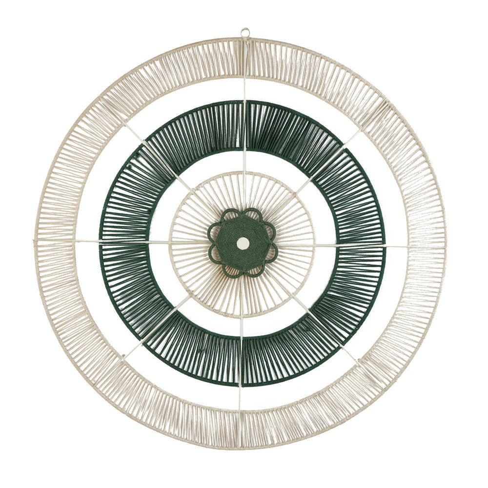 Radial Pattern Wall Decor- Green & Beige