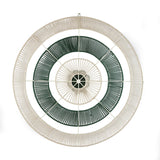 Radial Pattern Wall Decor- Green & Beige