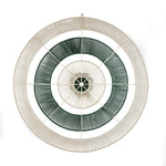 Radial Pattern Wall Decor- Green & Beige
