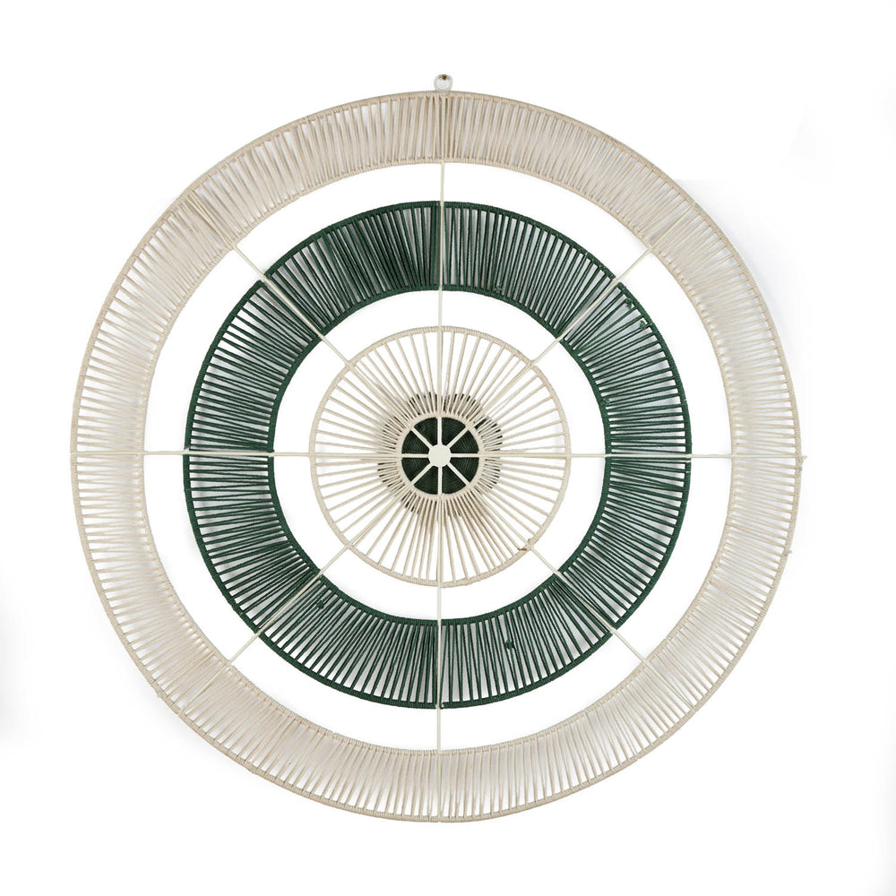Radial Pattern Wall Decor- Green & Beige