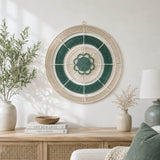 Radial Pattern Wall Decor- Green & Beige