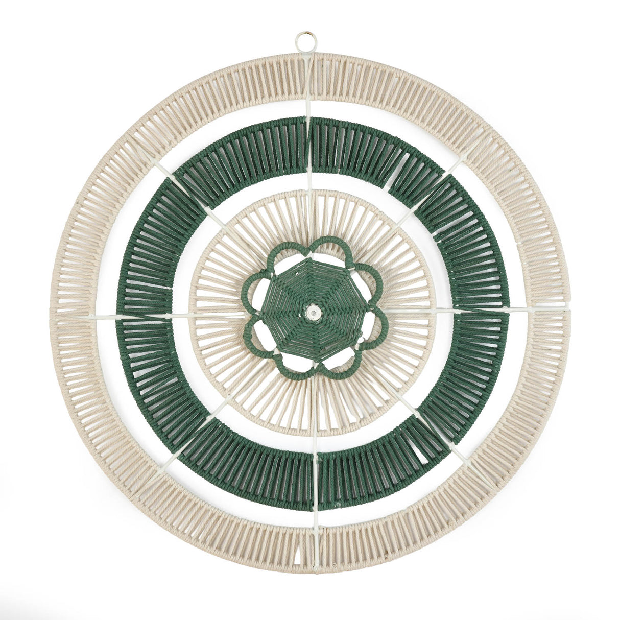 Radial Pattern Wall Decor- Green & Beige