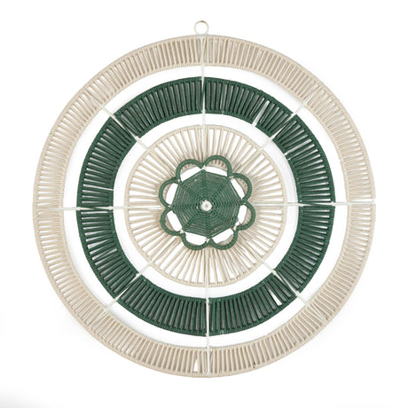 Radial Pattern Wall Decor- Green & Beige