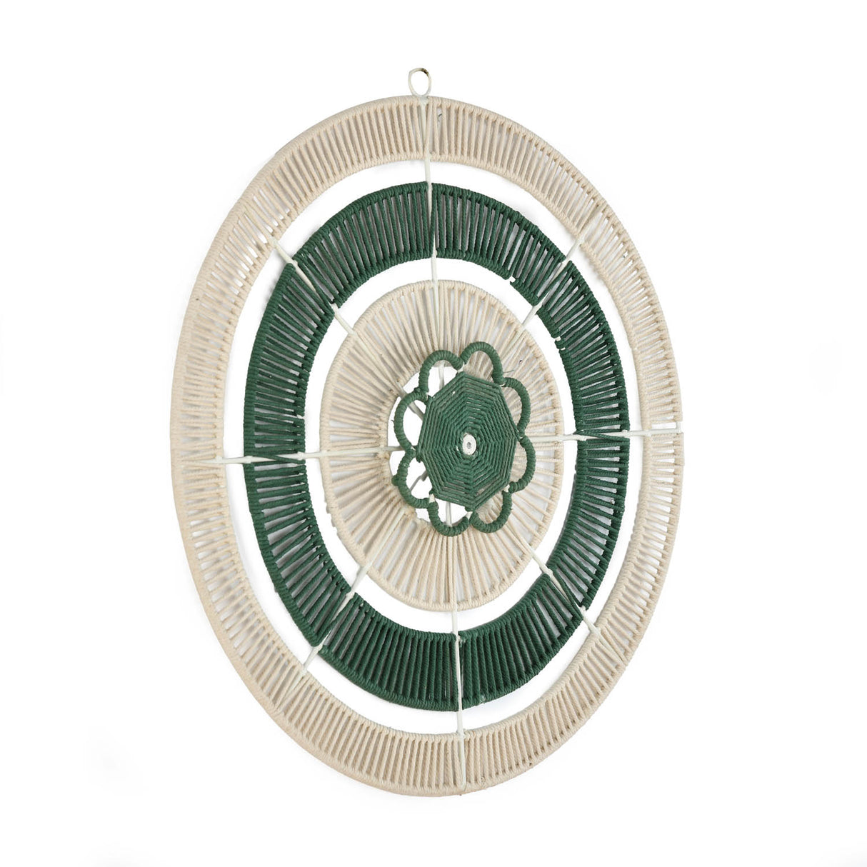 Radial Pattern Wall Decor- Green & Beige