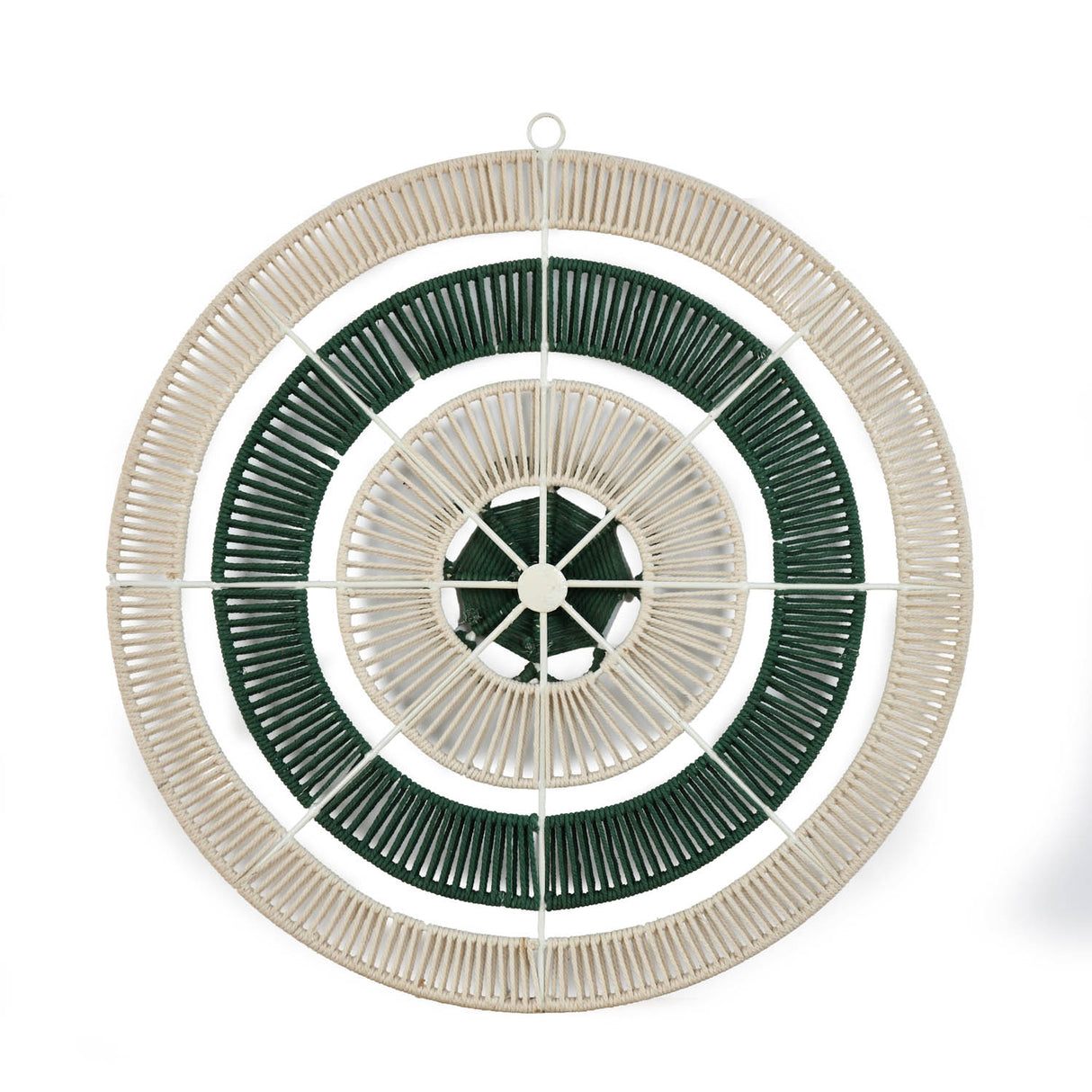 Radial Pattern Wall Decor- Green & Beige