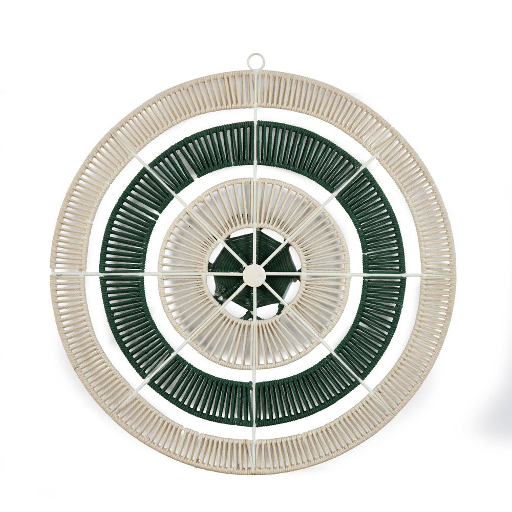 Radial Pattern Wall Decor- Green & Beige