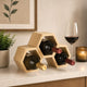 Bamboo Wine Bottle Holder with 3 Racks- Beige