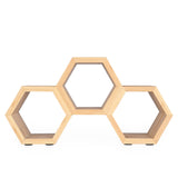 Bamboo Wine Bottle Holder with 3 Racks- Beige