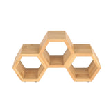 Bamboo Wine Bottle Holder with 3 Racks- Beige