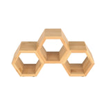 Bamboo Wine Bottle Holder with 3 Racks- Beige