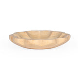 Curved Bamboo Serving Plate- Small, Beige