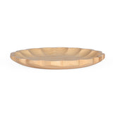 Curved Bamboo Serving Plate- Large, Beige