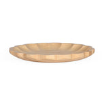 Curved Bamboo Serving Plate- Large, Beige