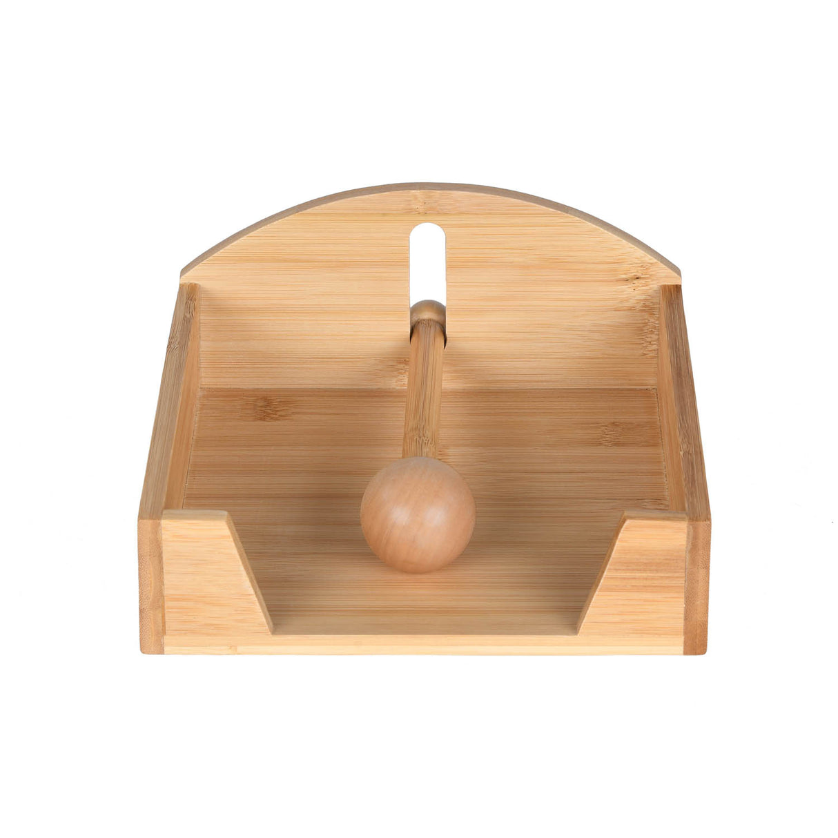 Horizontal Bamboo Tissue Box- Beige