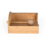 Horizontal Bamboo Tissue Box- Beige