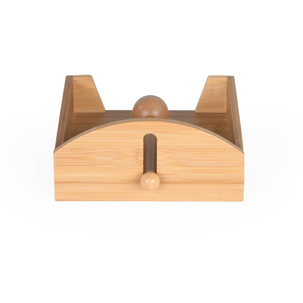 Horizontal Bamboo Tissue Box- Beige