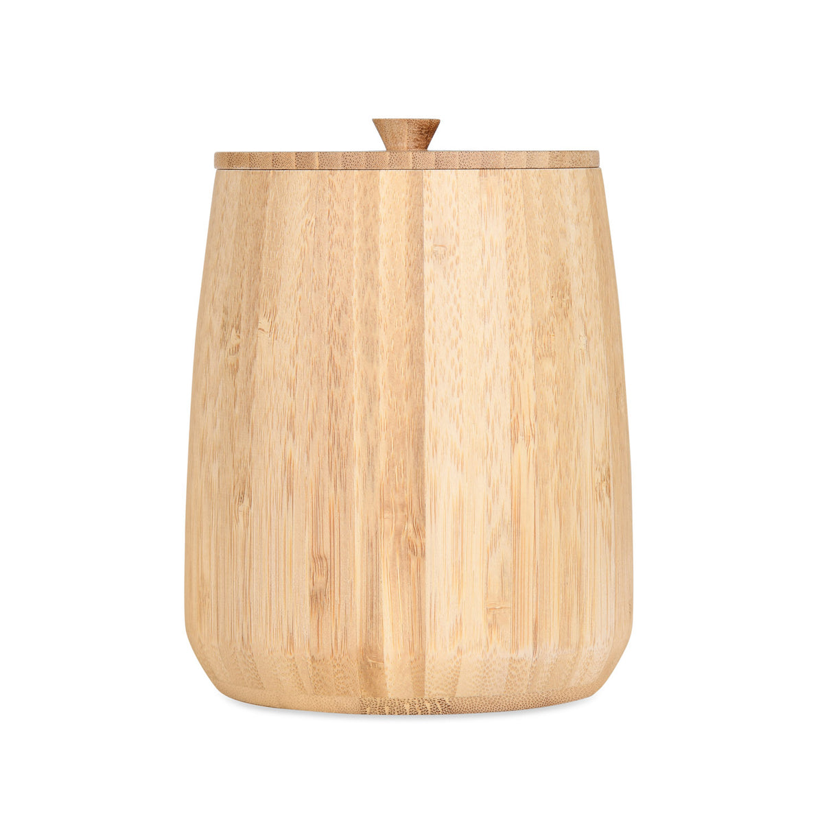 Bamboo Cannister with Lid- Large, Beige
