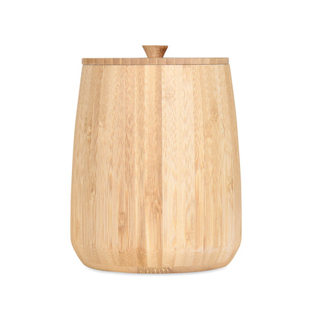 Bamboo Cannister with Lid- Large, Beige