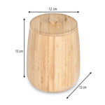 Bamboo Cannister with Lid- Large, Beige