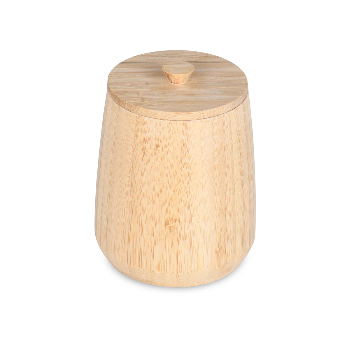 Bamboo Cannister with Lid- Small, Beige