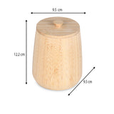 Bamboo Cannister with Lid- Small, Beige