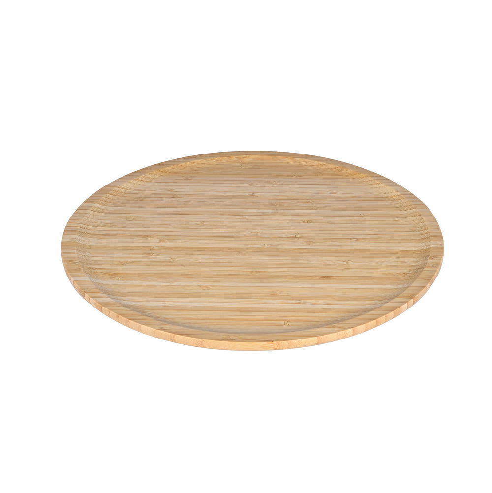 Round Lazy Suzan Bamboo Board- Beige