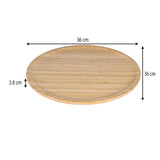 Round Lazy Suzan Bamboo Board- Beige