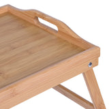 Breakfast Serving Bamboo Table- Beige