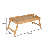 Breakfast Serving Bamboo Table- Beige
