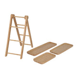 3 Tier Bamboo Serving Platter Stand- Beige