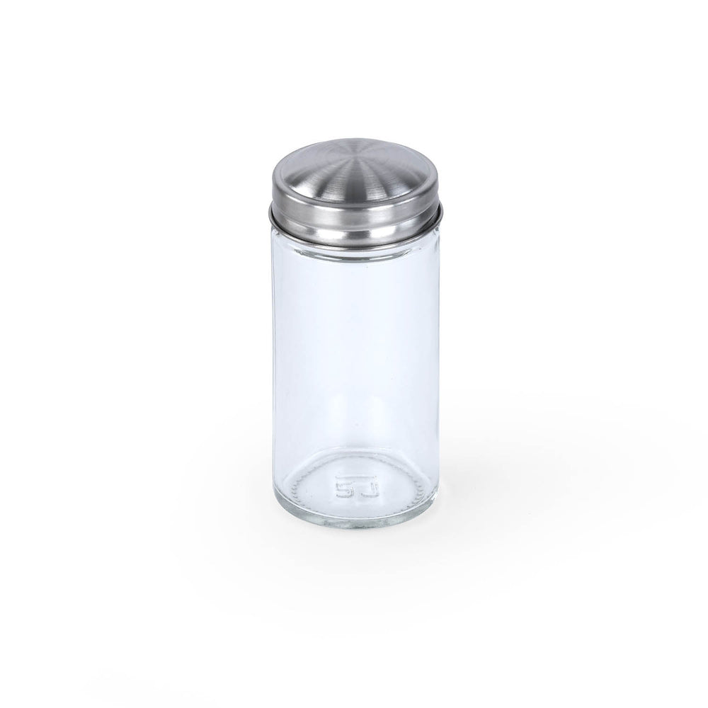 Condiment Glass Jar Set of 6 with Bamboo Holder- Beige