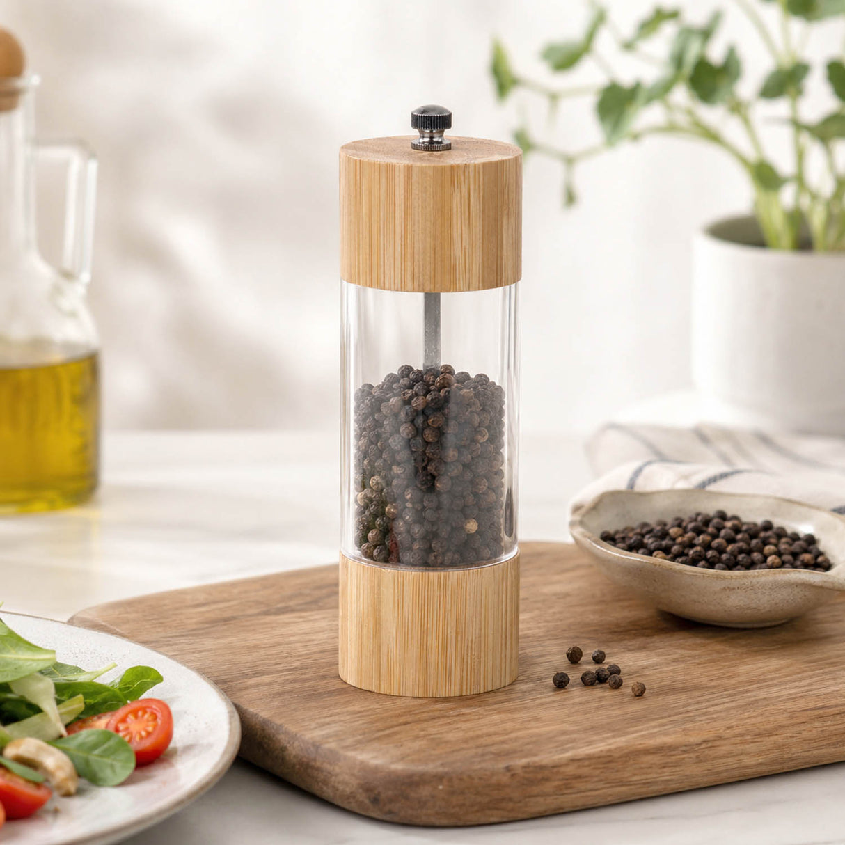 Transparent Pepper Grinder- Beige