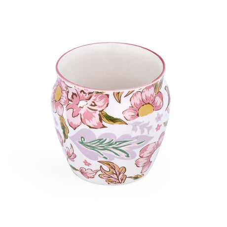 Floral Kulhad Mug- Pink