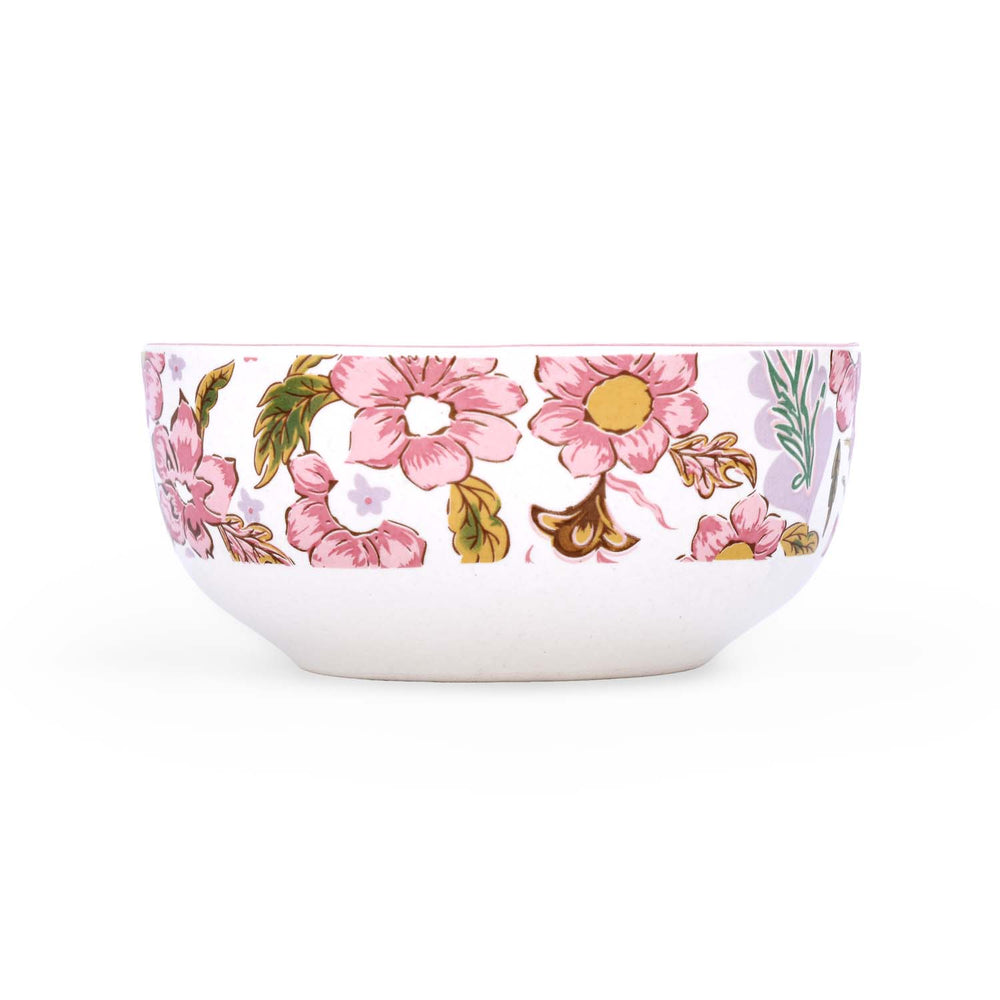 Floral Serving Bowl- Small, Pink